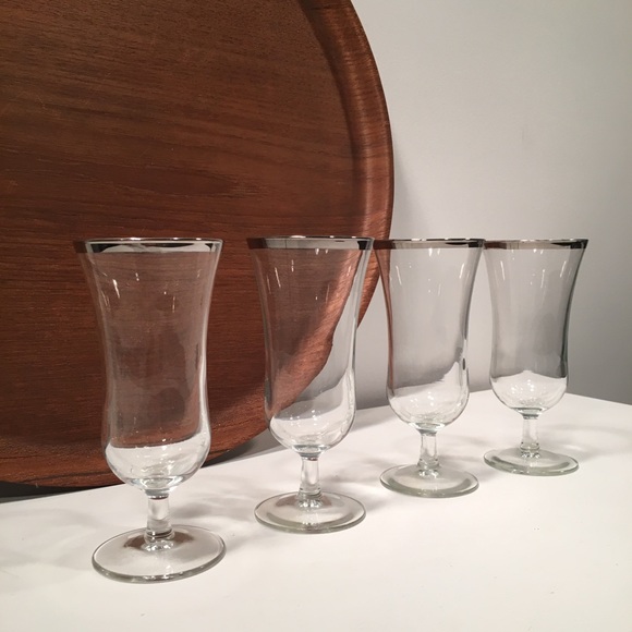 🌟SOLD Mid Century MCM Silver Rimmed Glasses - Picture 2 of 4